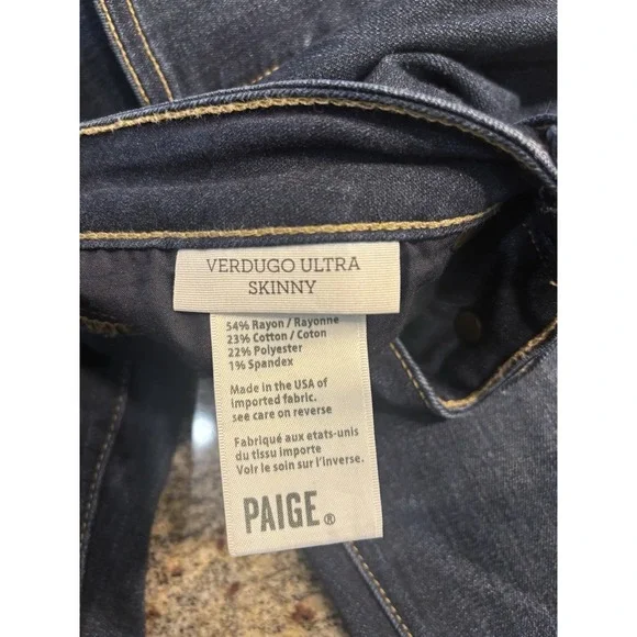 Paige‎ Women's Verdugo Ultra Skinny Pant, Dark Wash, 32 - Picture 3 of 8